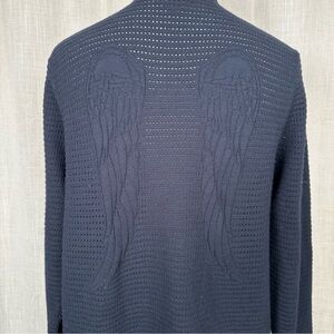 Berenice‎ Womens Open Knit Waterfall Cardigan Sweater Medium Layers Angel Wings